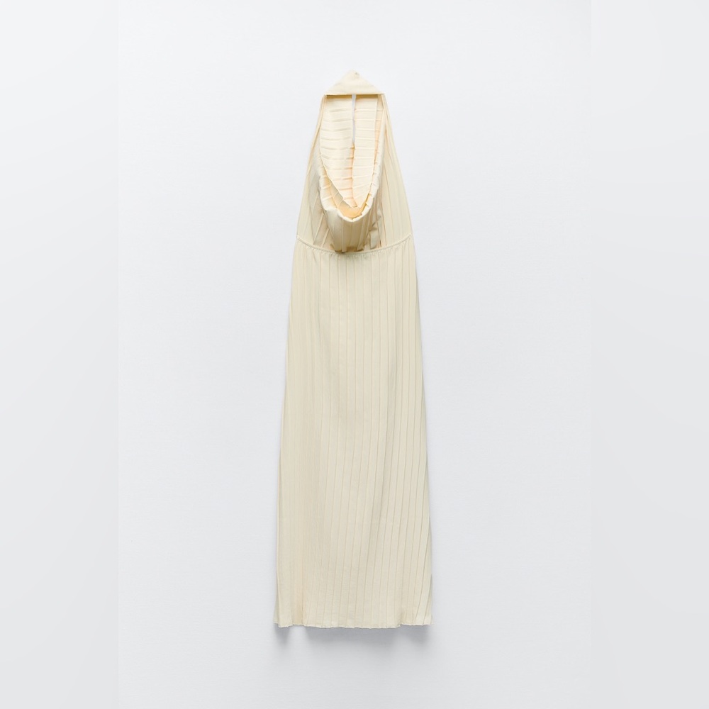 ZARA PLEATED HALTER DRESS - Picture 14 of 16
